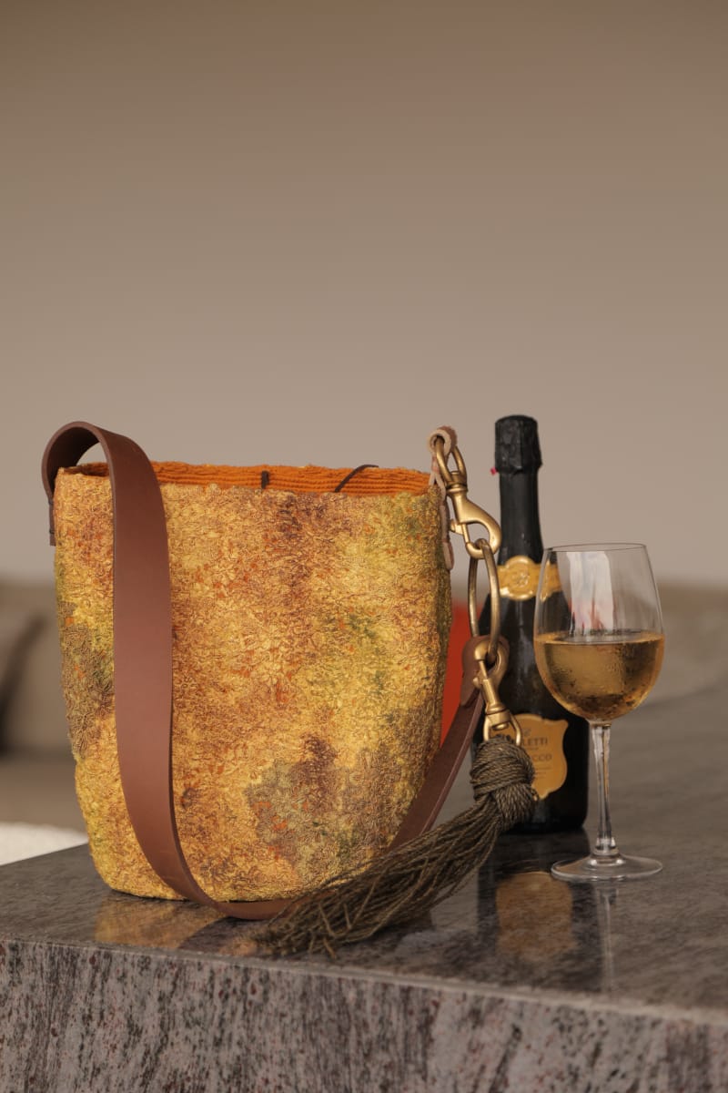 Handmade handbag made by Claudia Akel