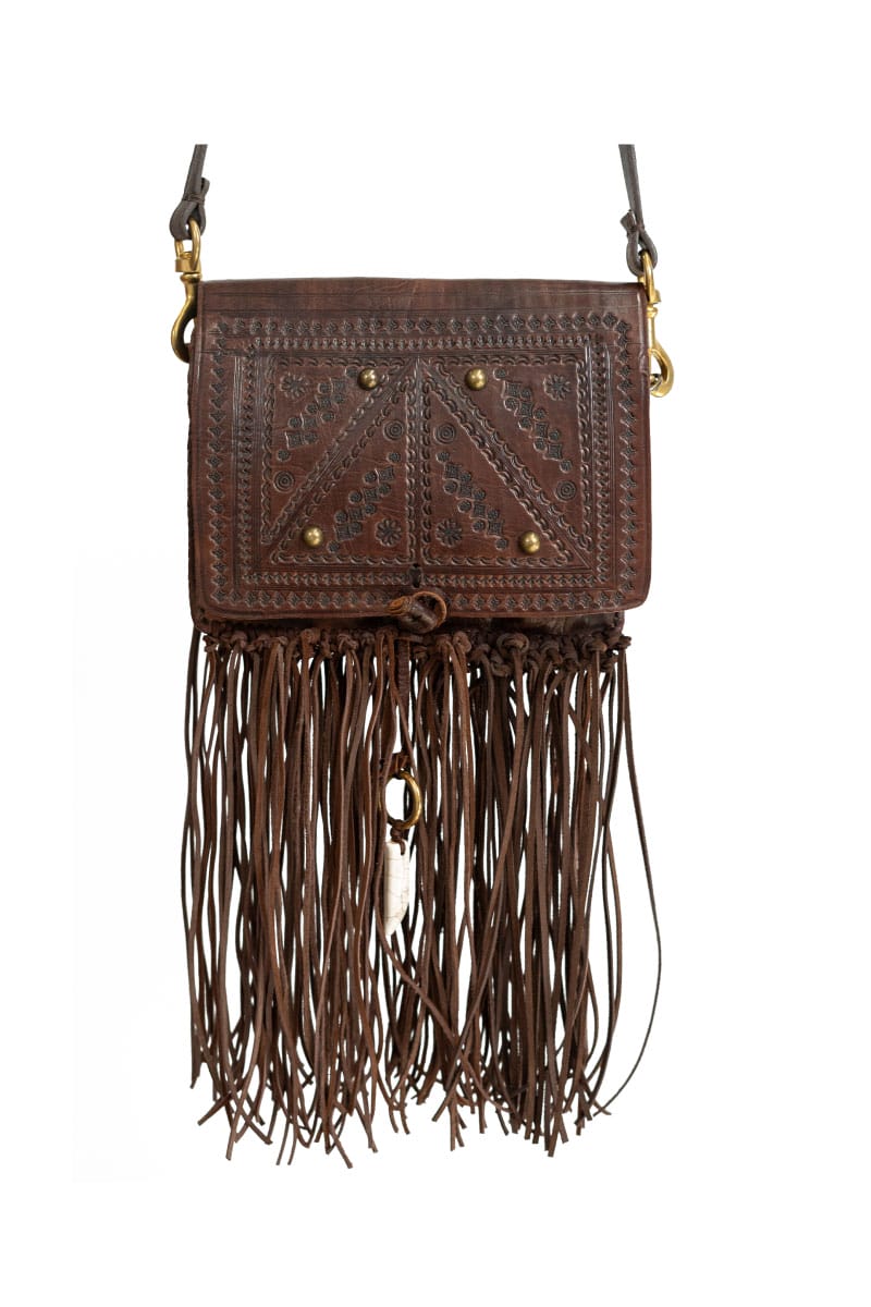 Medium Leather Bag with Fringes