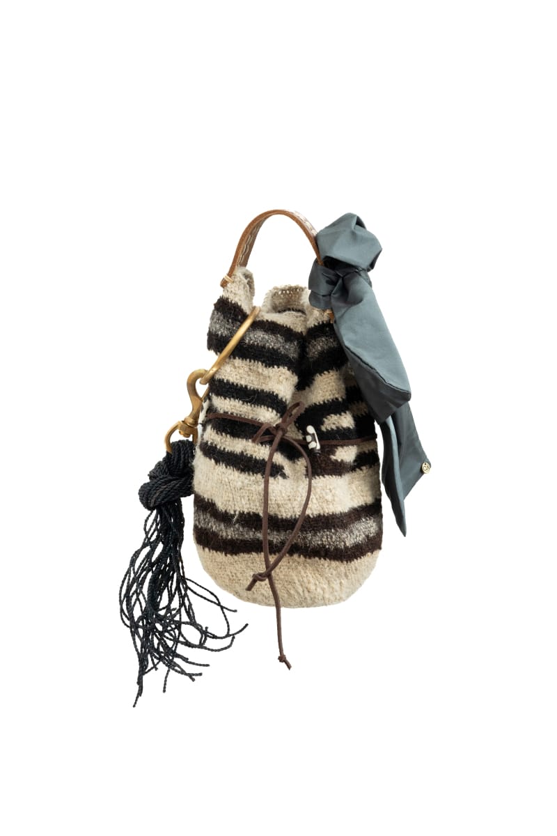 Medium Arhuaca Mochila Bag with Italian African Beads.